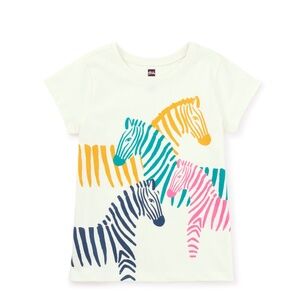 Tea Collection Girls Zebra Pack Graphic Tee